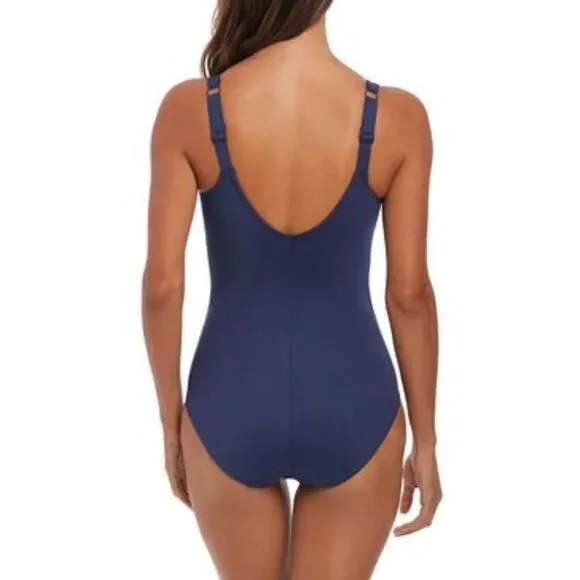 Jantzen Women's Navy Blue Women's One Piece Swimsuit Size 10